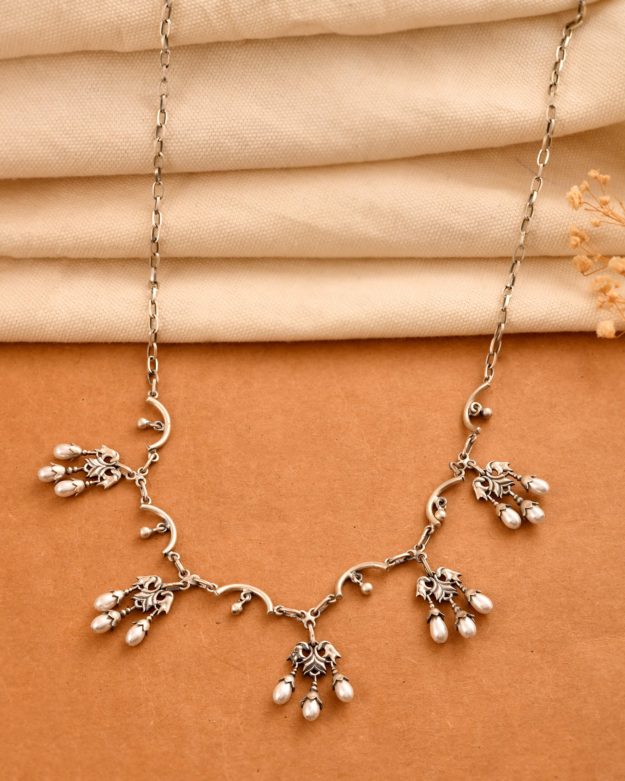 Kanika Silver Necklace - 925 Silver Jewellery Meera Jaipur