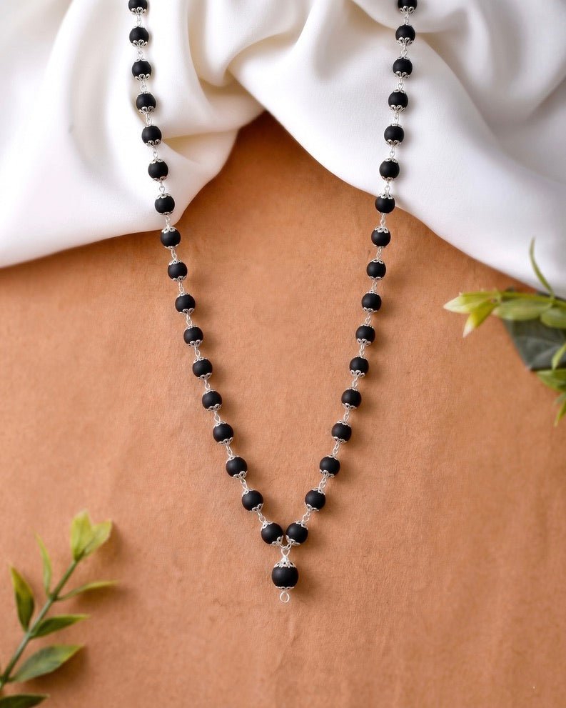 Karungali Silver Mala - 925 Silver Jewellery Meera Jaipur