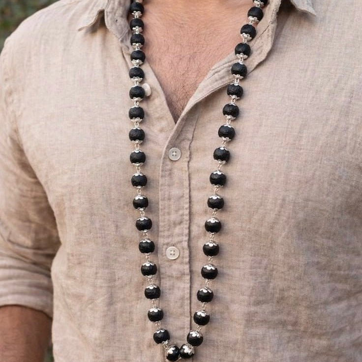 Karungali Silver Mala - 925 Silver Jewellery Meera Jaipur