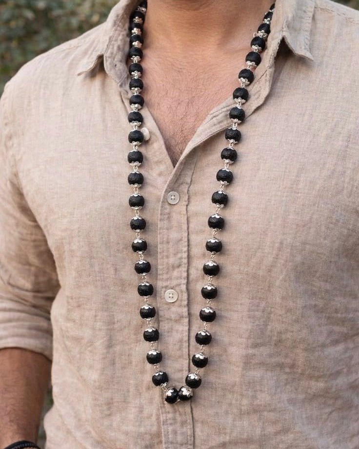 Karungali Silver Mala - 925 Silver Jewellery Meera Jaipur
