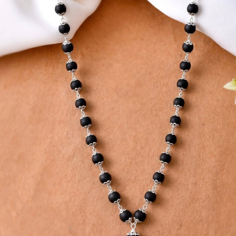 Karungali Silver Mala - 925 Silver Jewellery Meera Jaipur