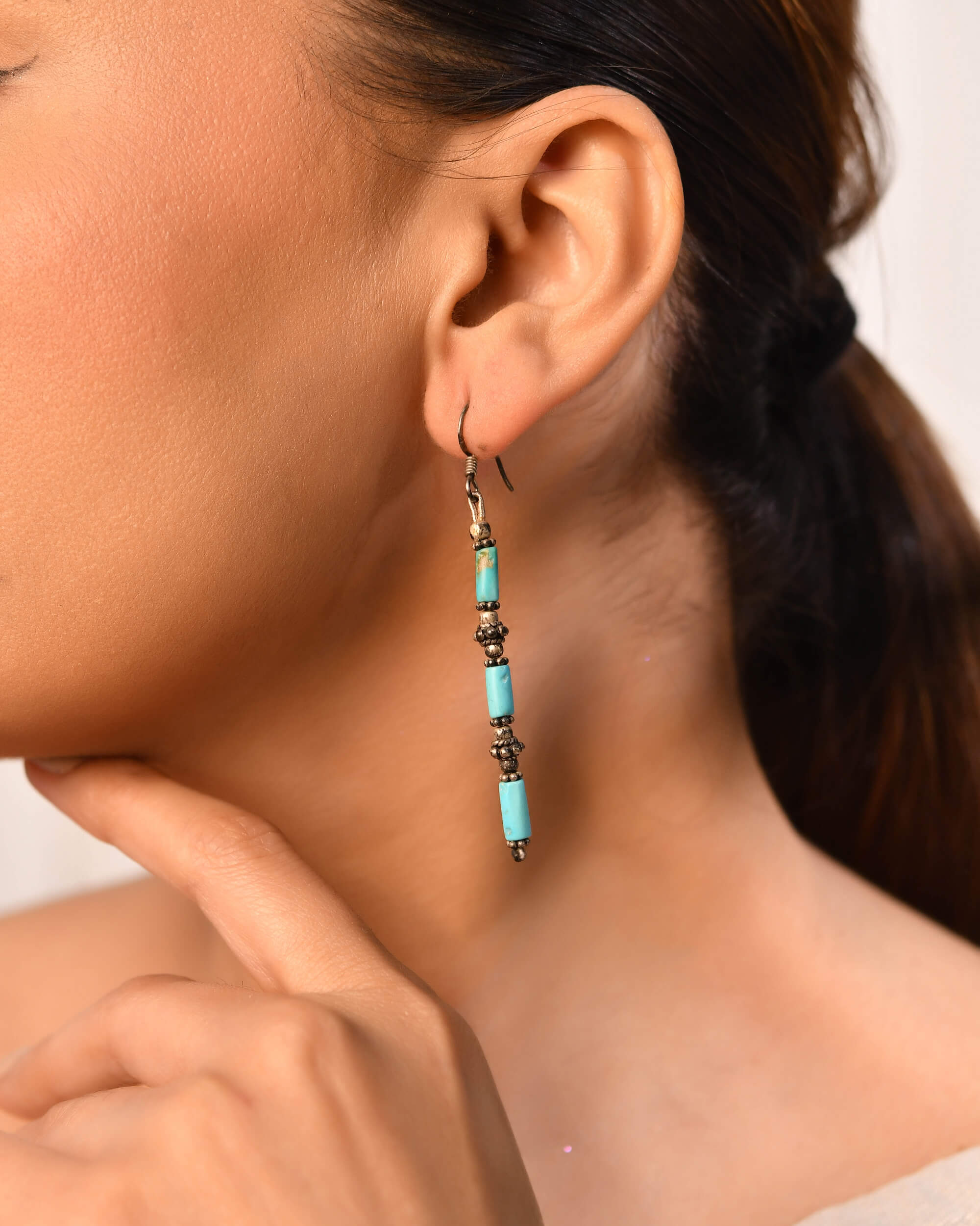 Kavya Silver Earrings 925 sterling silver meera jaipur
