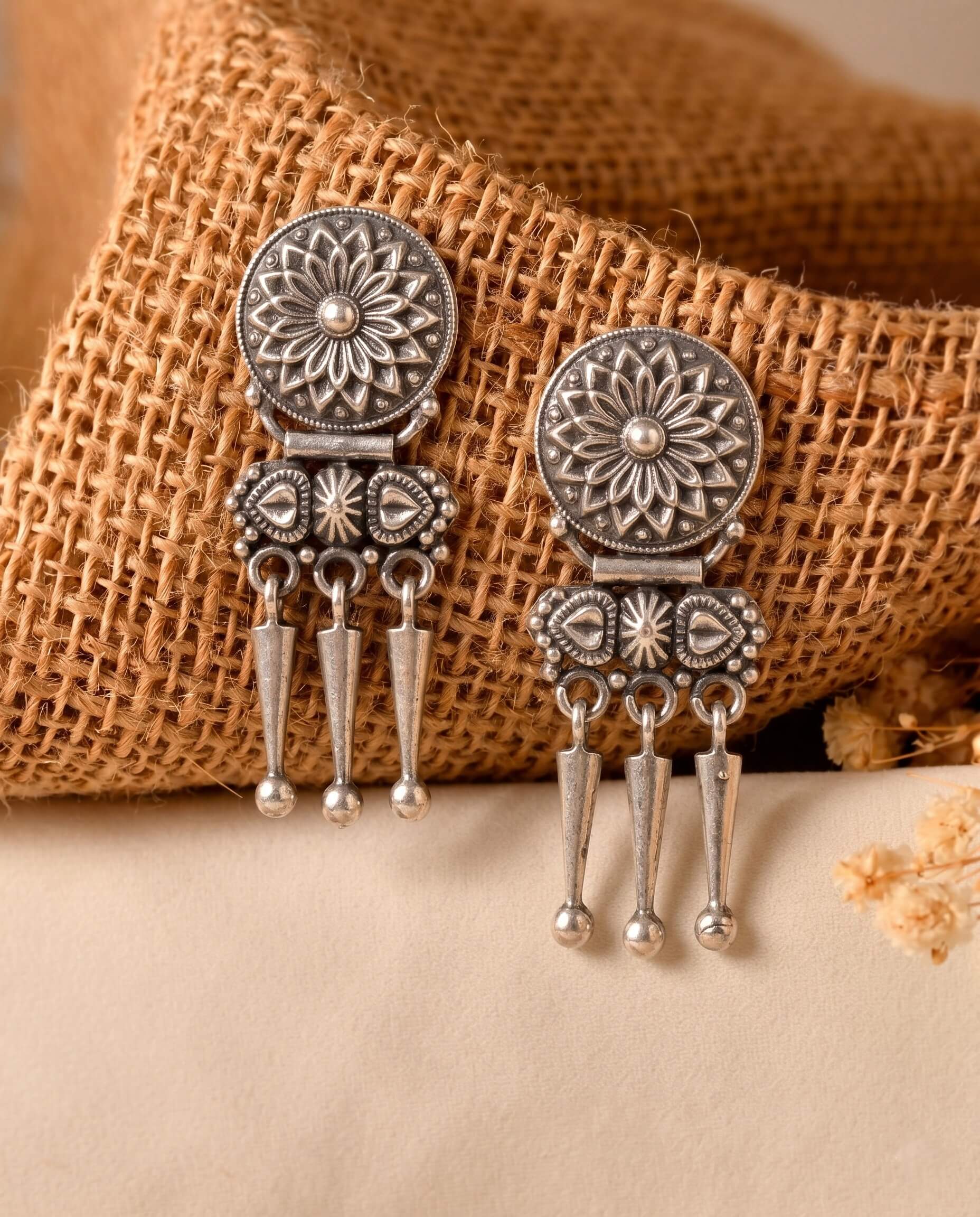 Kusum Silver Earring 929 sterling silver meera jaipur1