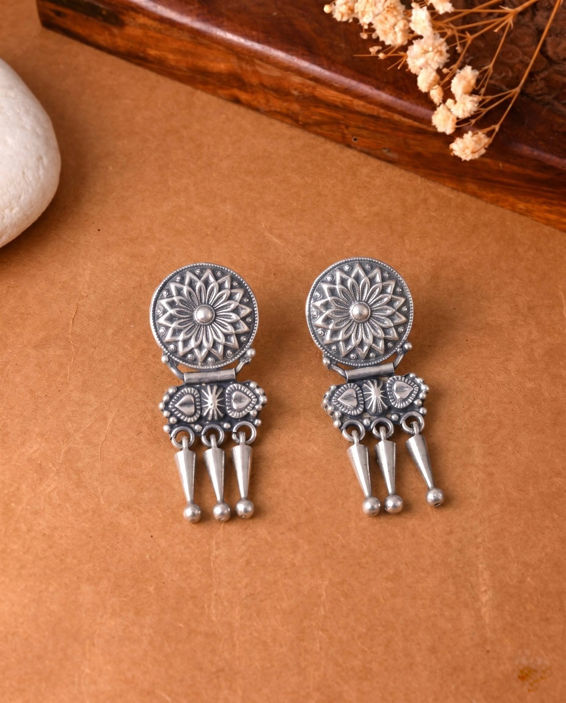 Kusum Silver Earring 929 sterling silver meera jaipur2