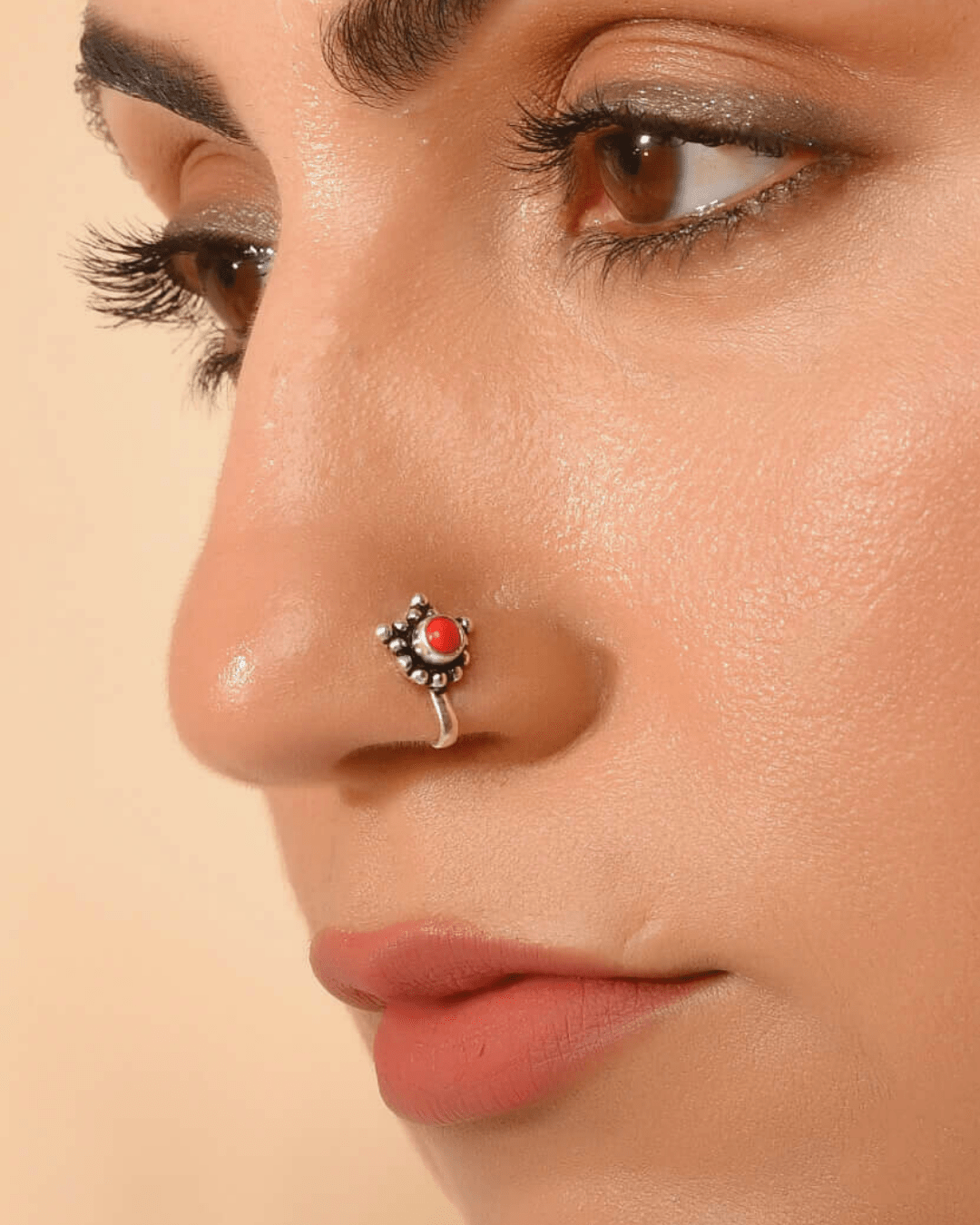 Laal Silver Nath - 925 Silver Jewellery Meera Jaipur