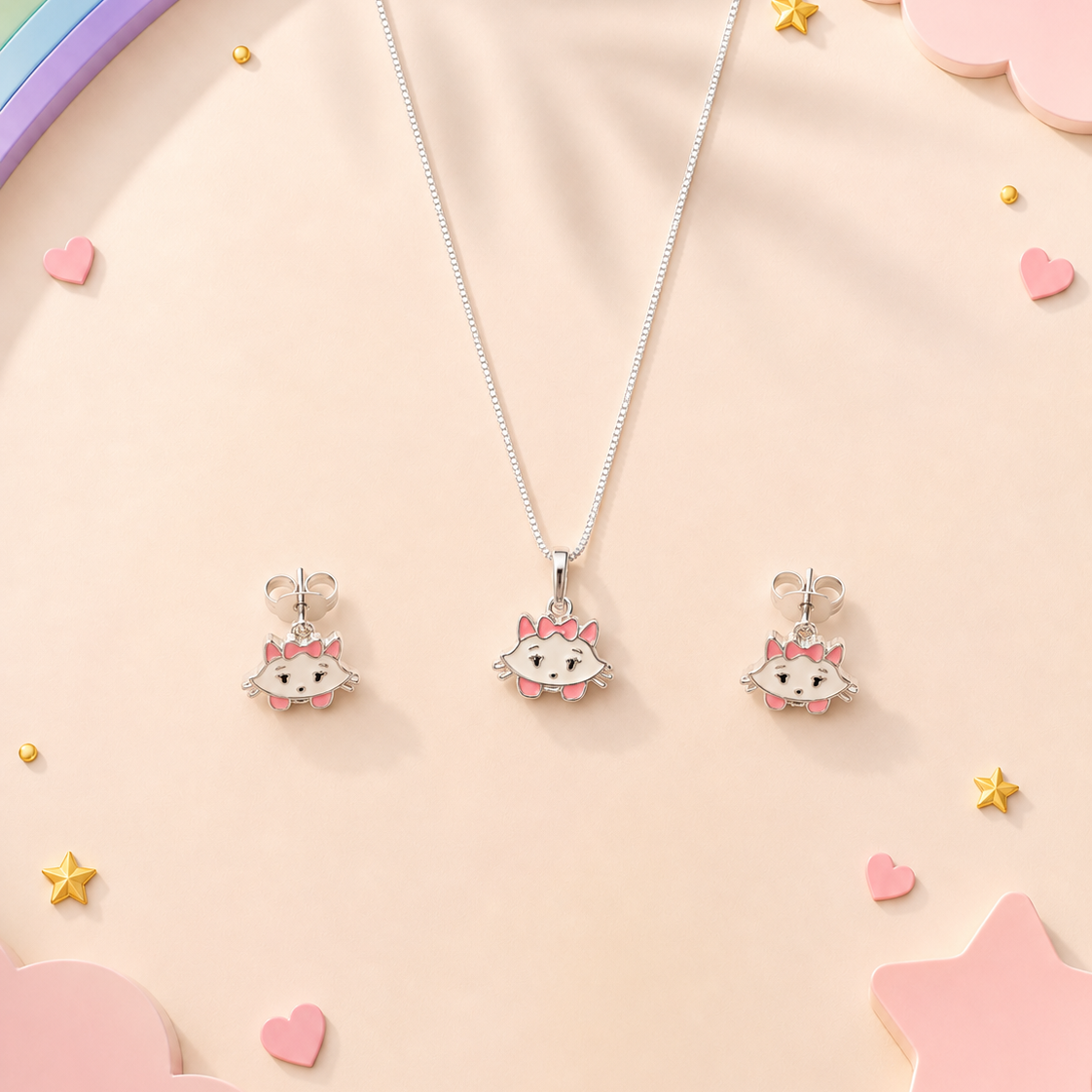 Marie the Kitty Set 925 sterling silver meera jaipur