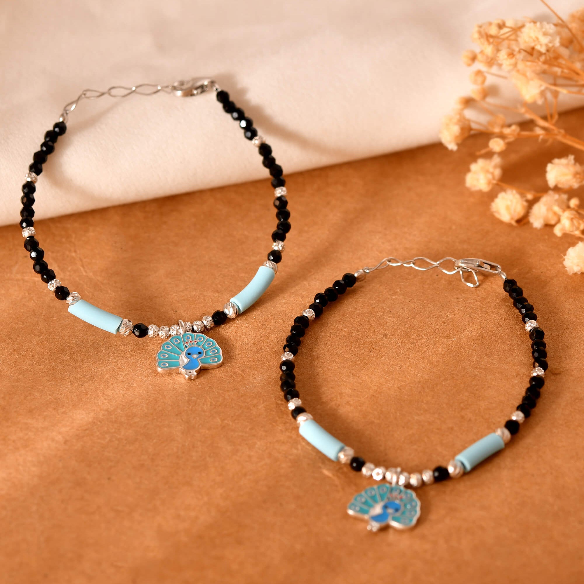Mayoor baby silver bracelet - 925 Silver Jewellery Meera Jaipur