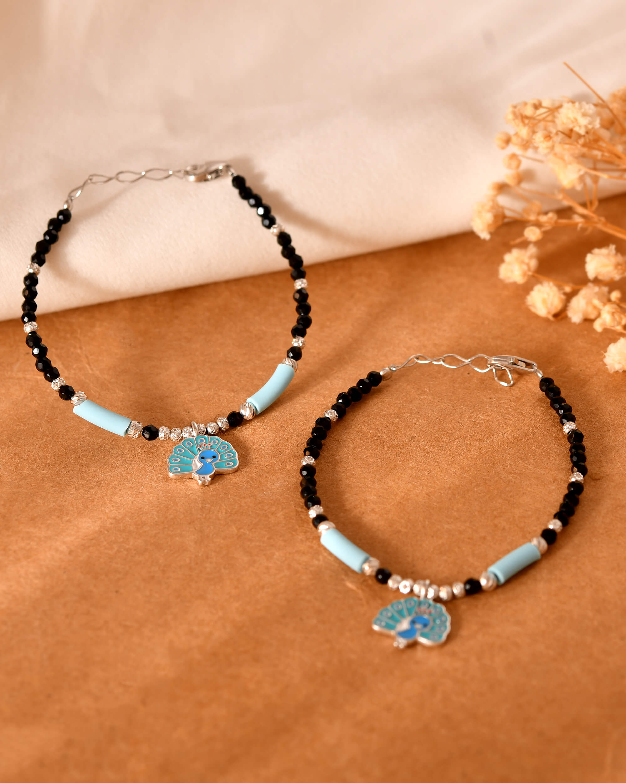 Mayoor baby silver bracelet - 925 Silver Jewellery Meera Jaipur