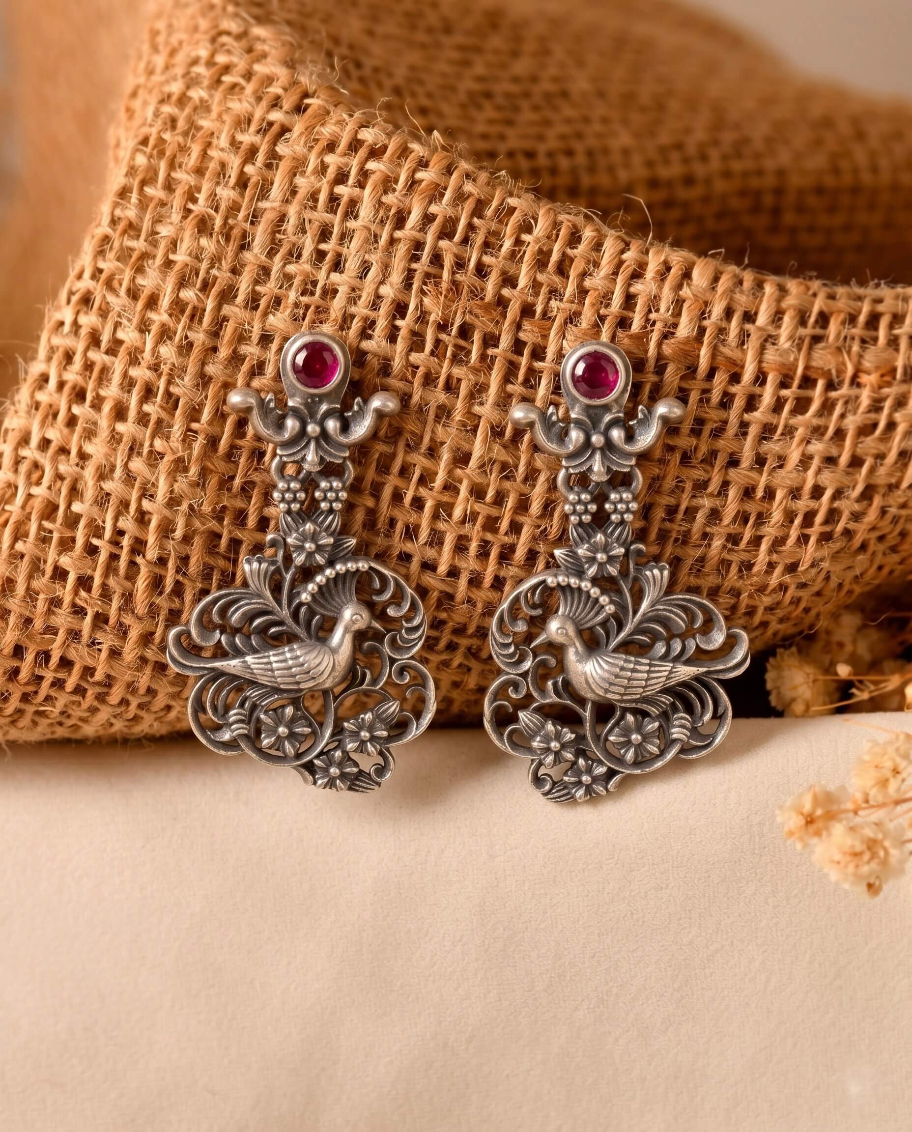 Mayura Silver Earring 932 sterling silver meera jaipur1
