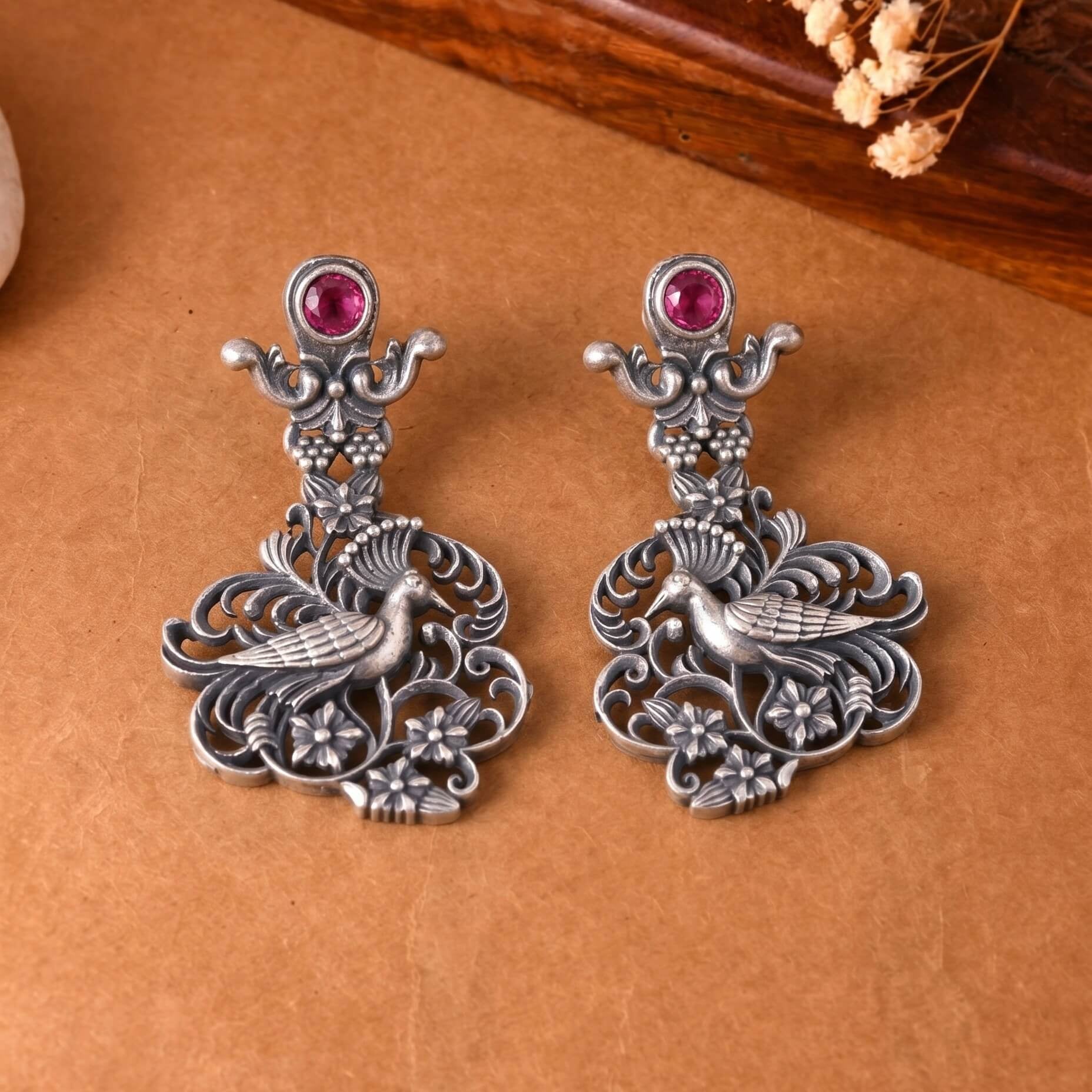 Mayura Silver Earring 932 sterling silver meera jaipur2