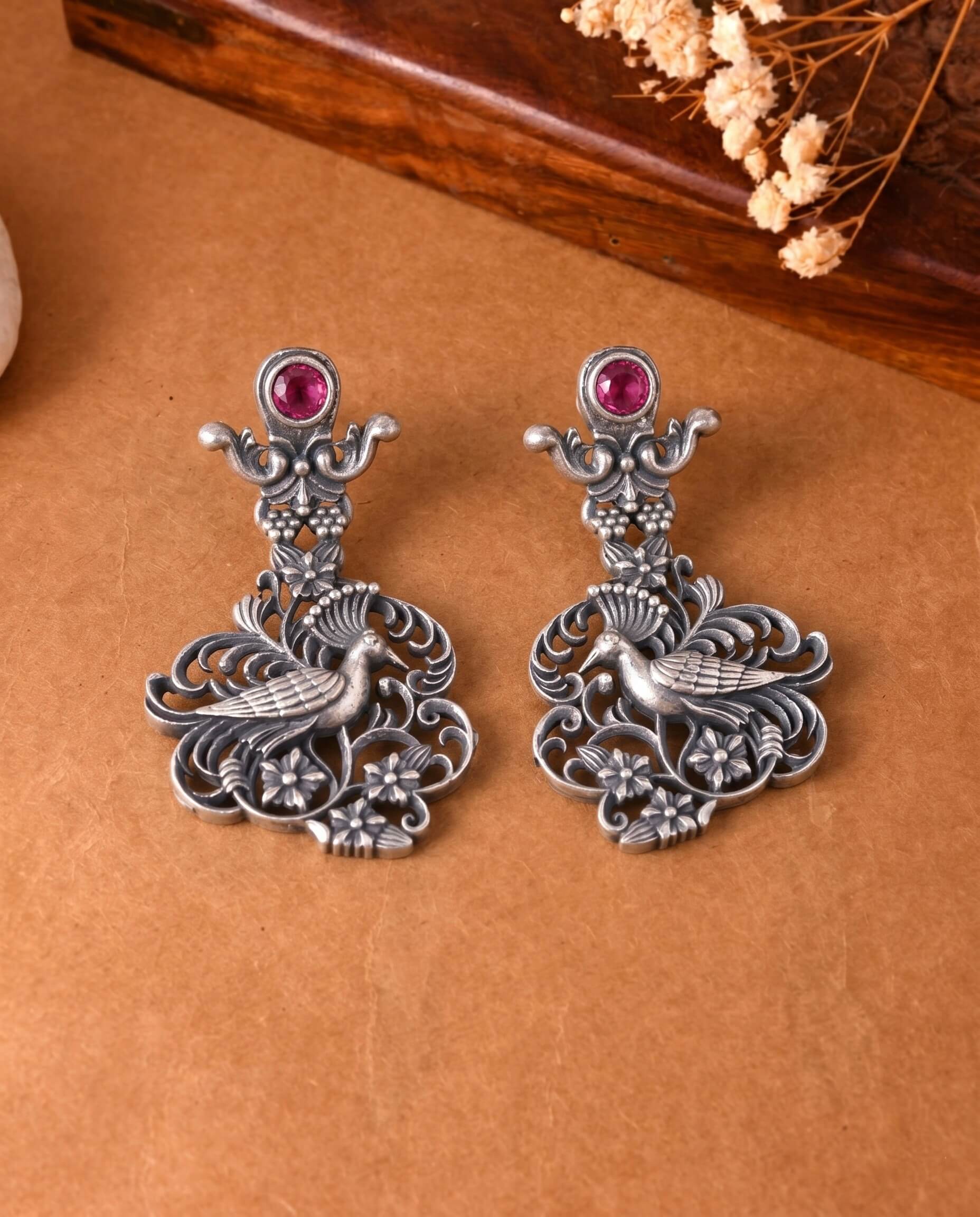 Mayura Silver Earring 932 sterling silver meera jaipur2