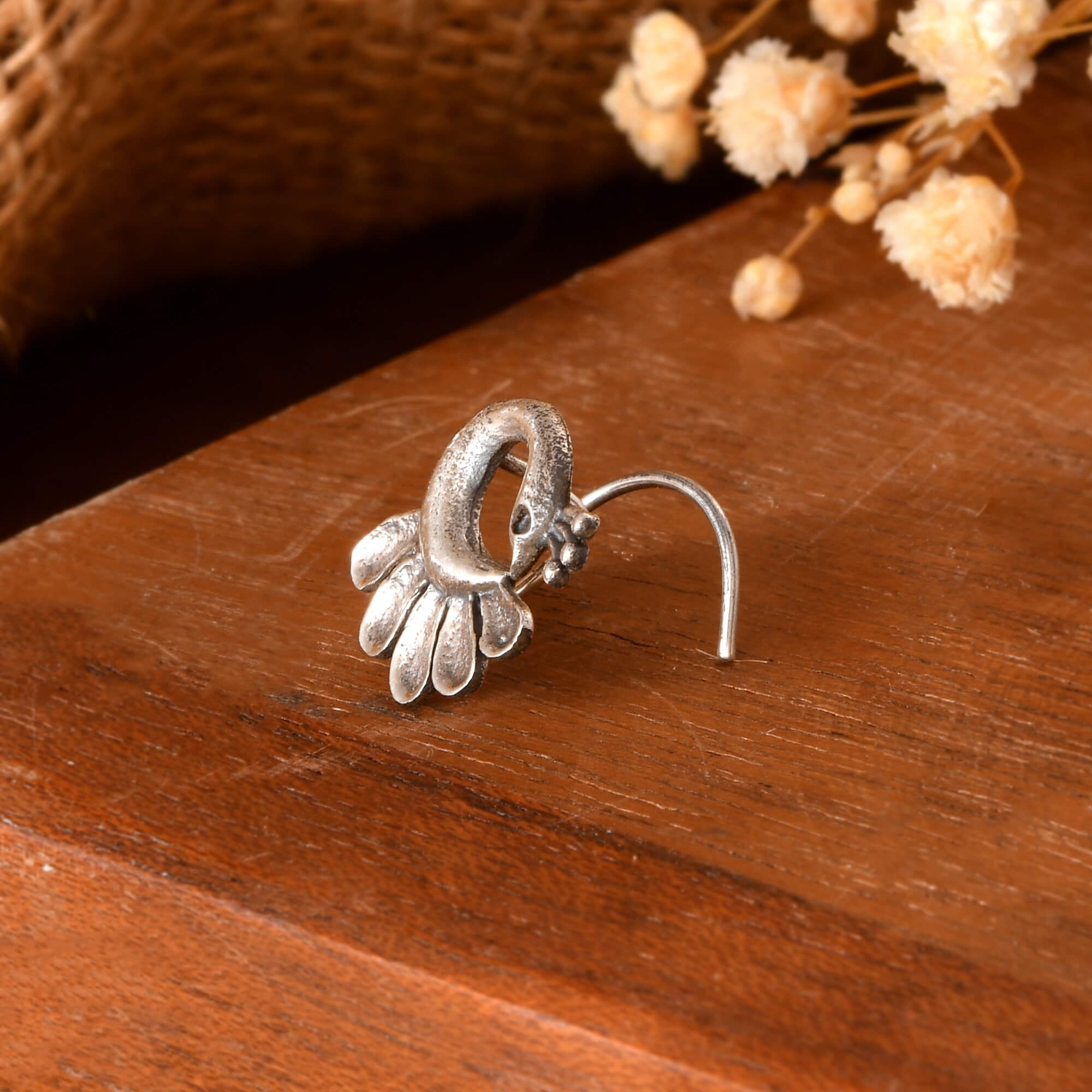 Mayura Silver Nath - 925 Silver Jewellery Meera Jaipur