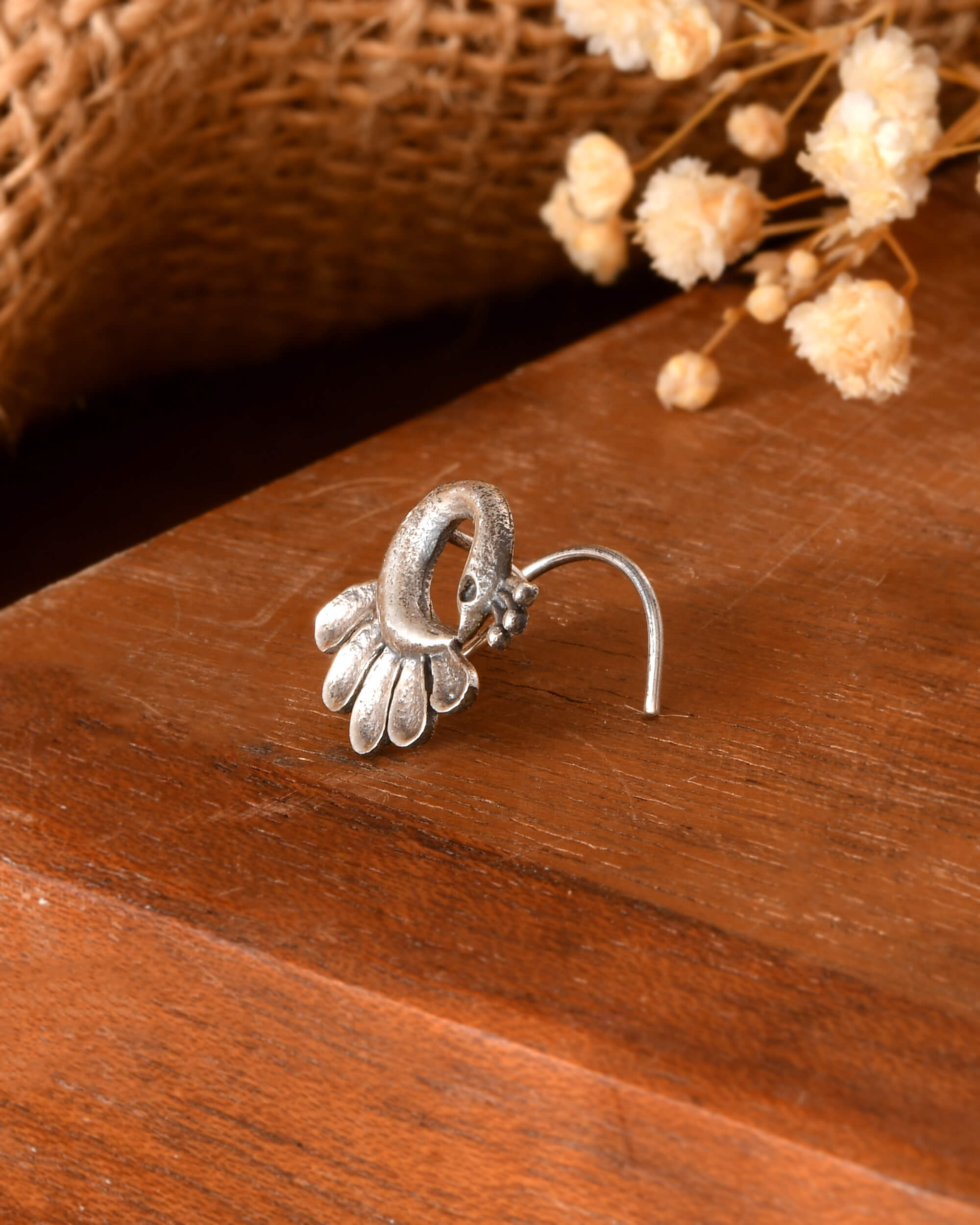Mayura Silver Nath - 925 Silver Jewellery Meera Jaipur