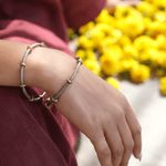 Menka Dual tone Silver Bangle Chudi - 925 Silver Jewellery Meera Jaipur