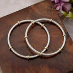 Menka Dual tone Silver Bangle Chudi - 925 Silver Jewellery Meera Jaipur