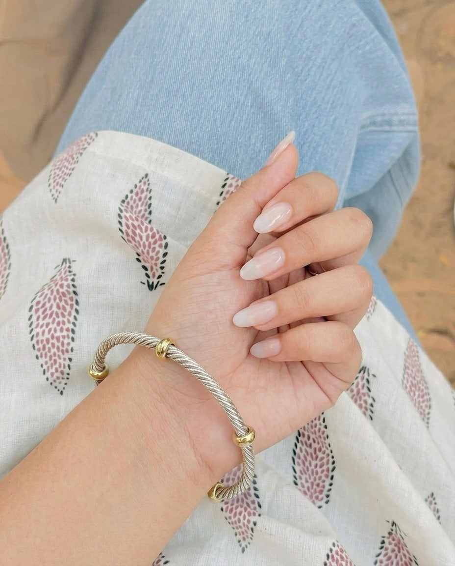 Menka Dual tone Silver Bangle Chudi - 925 Silver Jewellery Meera Jaipur