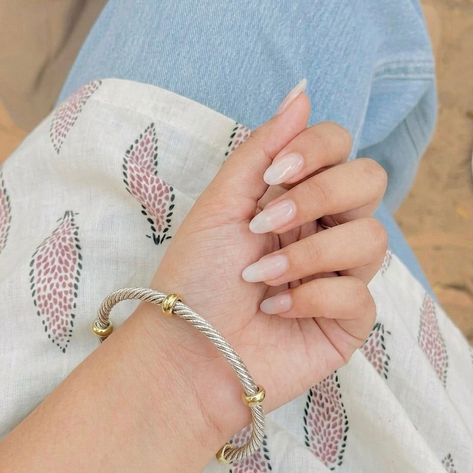 Menka Dual tone Silver Bangle Chudi - 925 Silver Jewellery Meera Jaipur