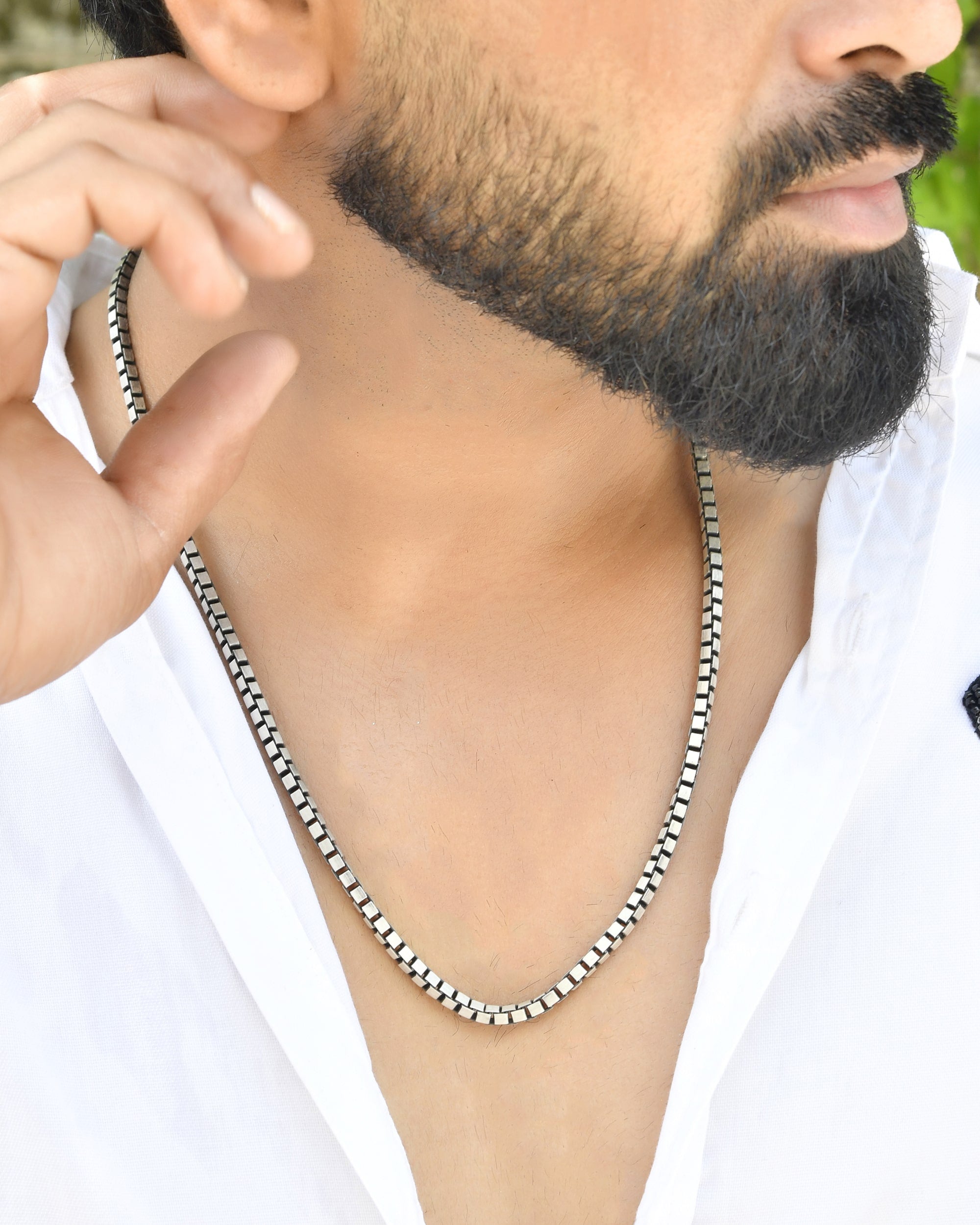 Mens Italian Silver Chain - 925 Silver Jewellery Meera Jaipur