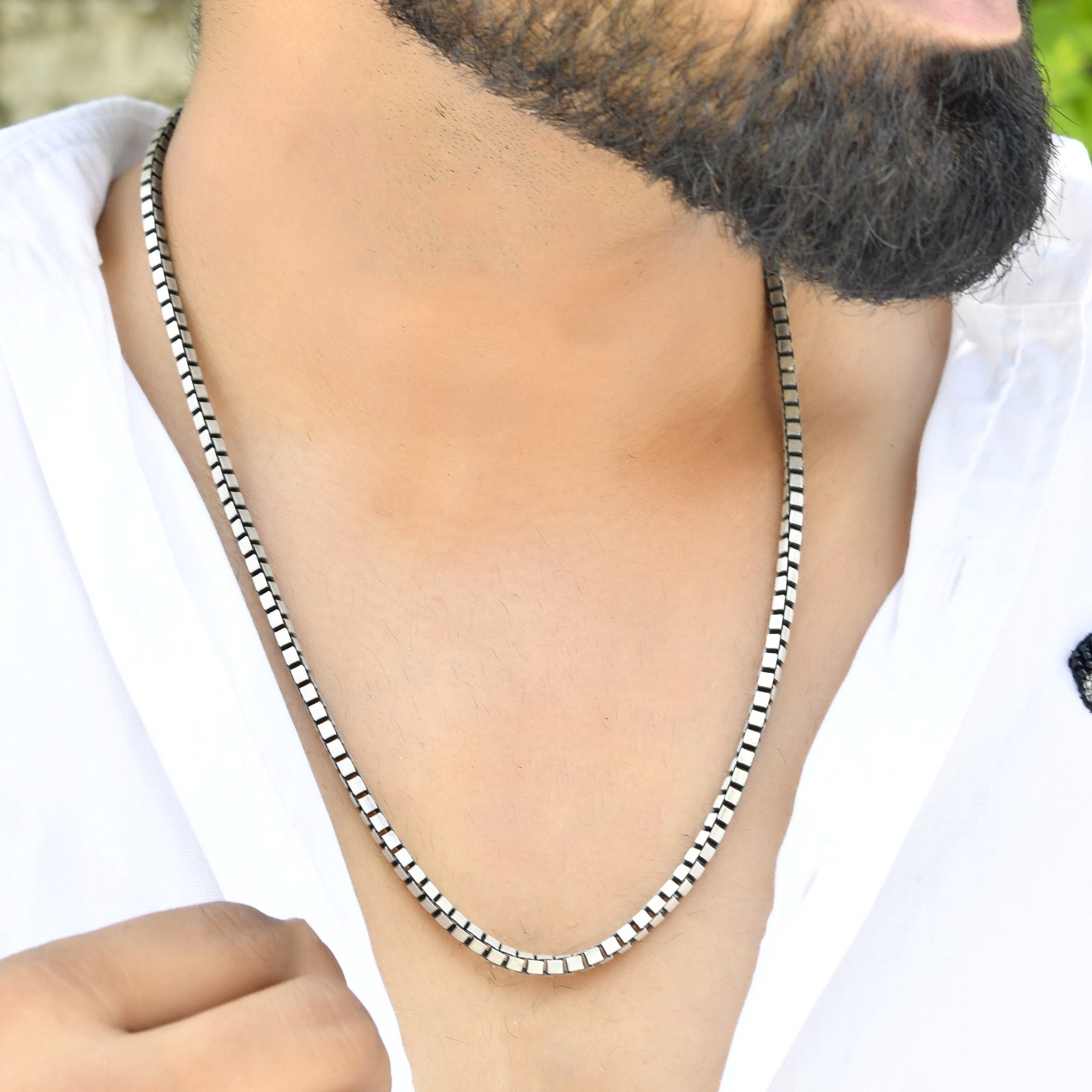 Mens Italian Silver Chain - 925 Silver Jewellery Meera Jaipur