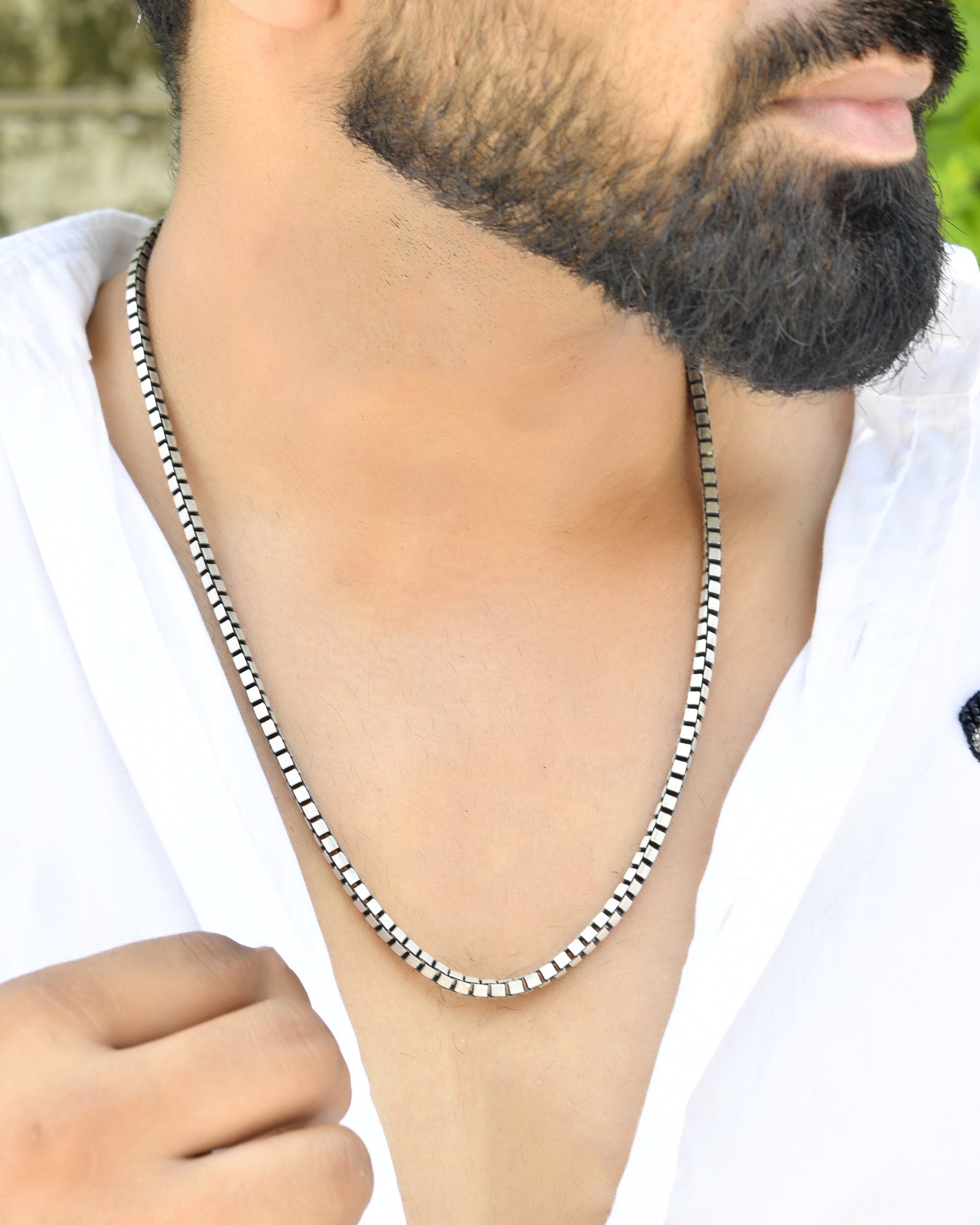 Mens Italian Silver Chain - 925 Silver Jewellery Meera Jaipur