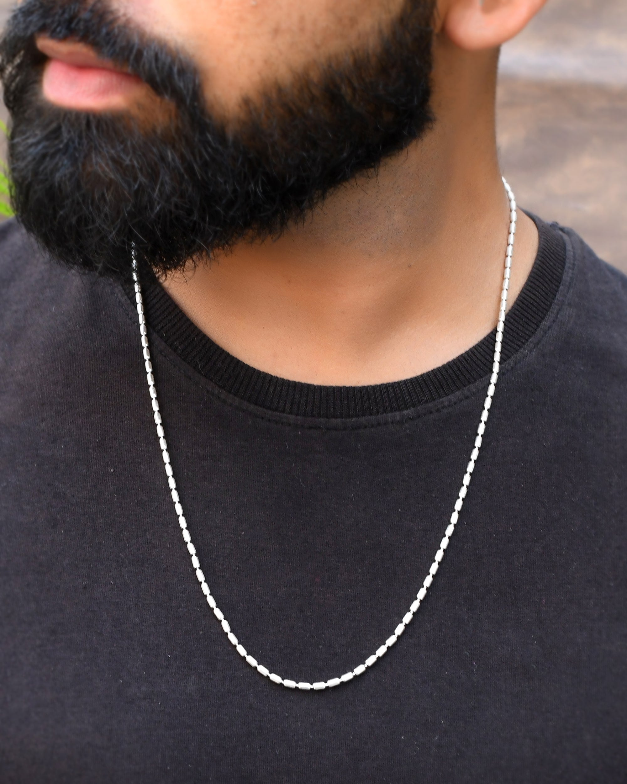Mens silver Faro chain - 925 Silver Jewellery Meera Jaipur