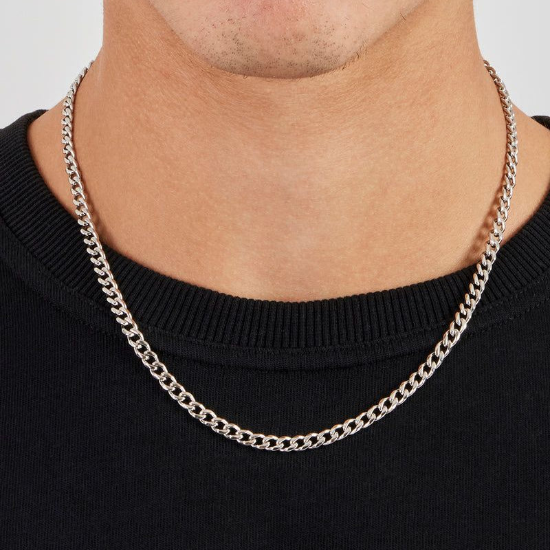 Mens silver cuban chain - 925 Silver Jewellery Meera Jaipur