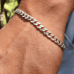 Mens silver cuban chain bracelet - 925 Silver Jewellery Meera Jaipur