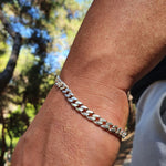 Mens silver cuban chain bracelet - 925 Silver Jewellery Meera Jaipur