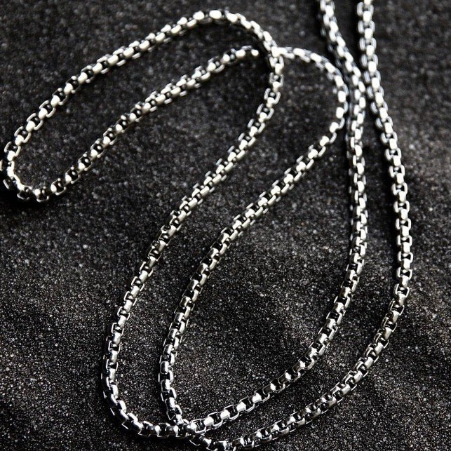 Mens sterling silver box chain - 925 Silver Jewellery Meera Jaipur