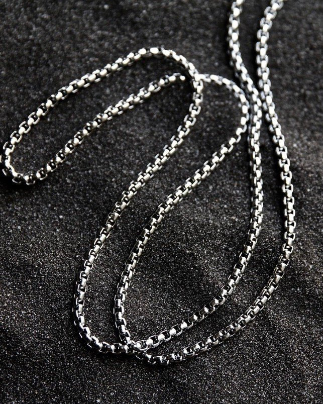 Mens sterling silver box chain - 925 Silver Jewellery Meera Jaipur