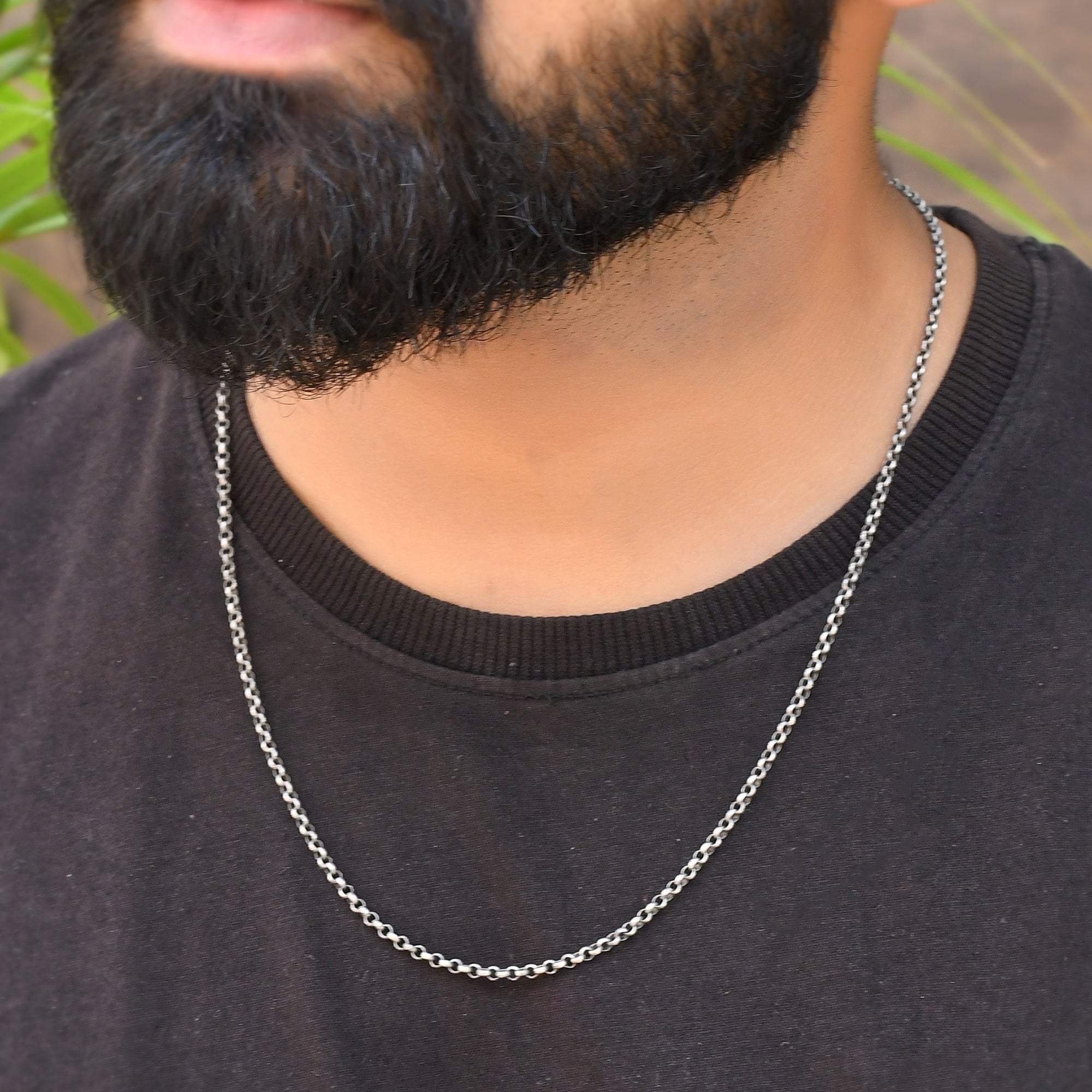 Mens sterling silver link chain - 925 Silver Jewellery Meera Jaipur