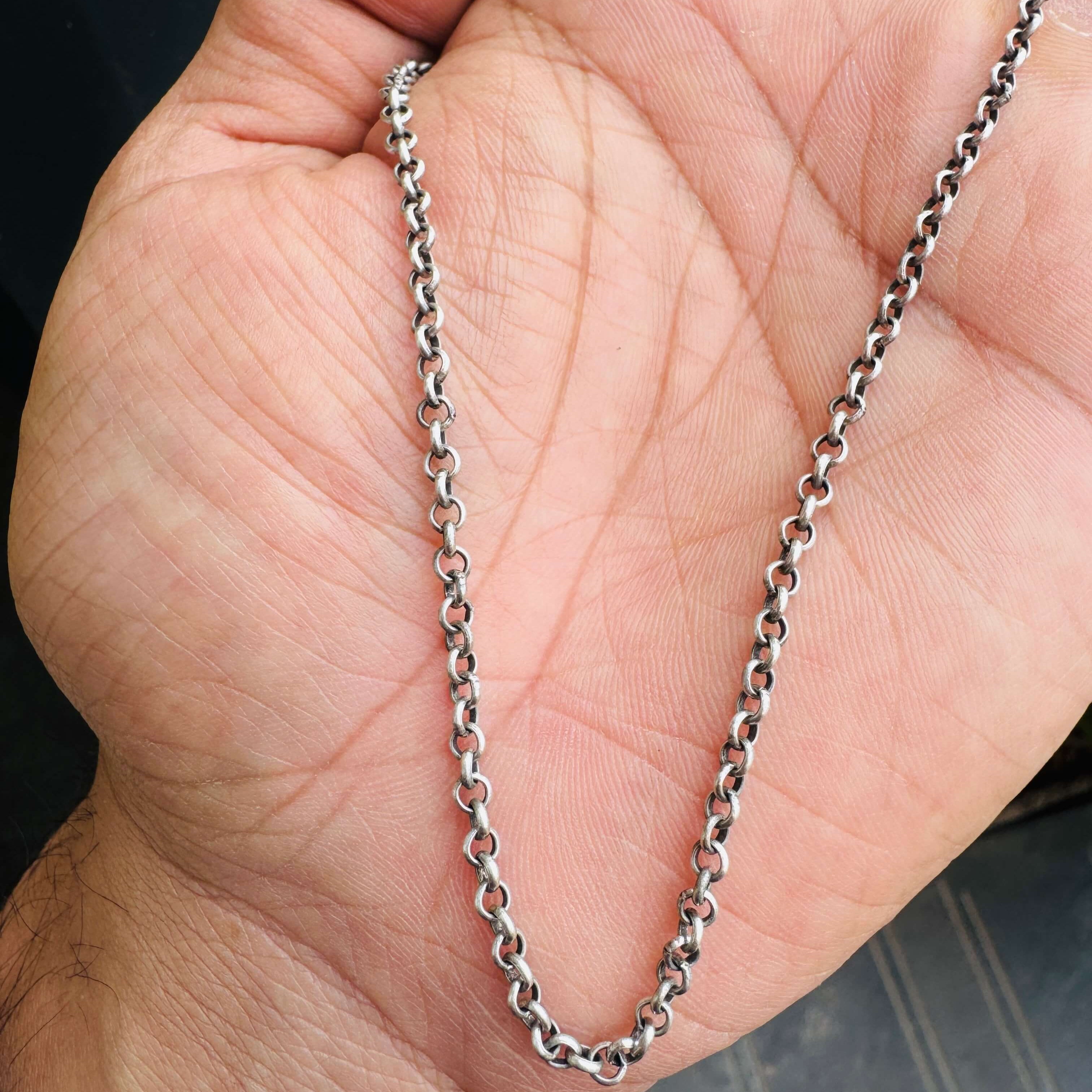 Mens sterling silver link chain - 925 Silver Jewellery Meera Jaipur