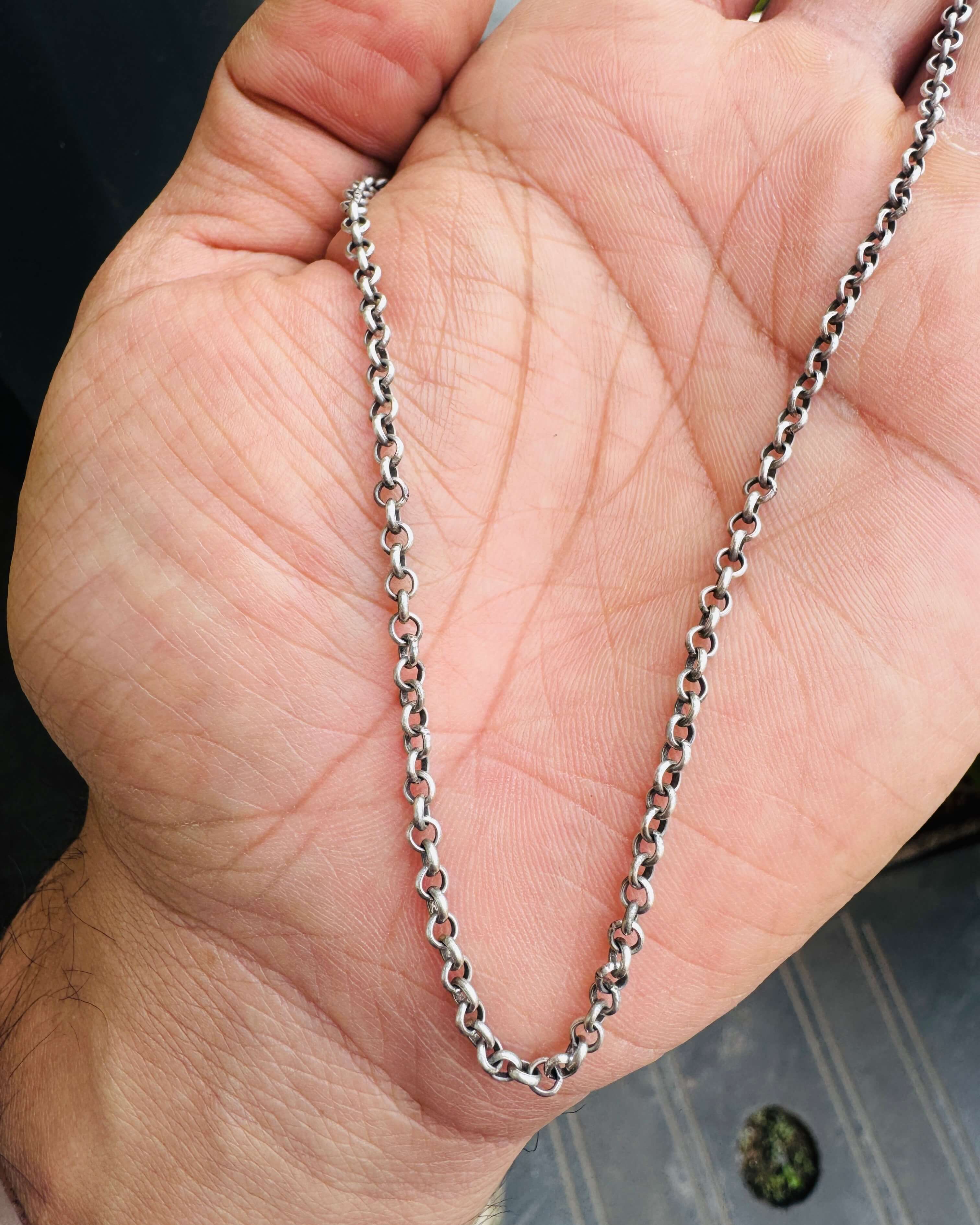 Mens sterling silver link chain - 925 Silver Jewellery Meera Jaipur