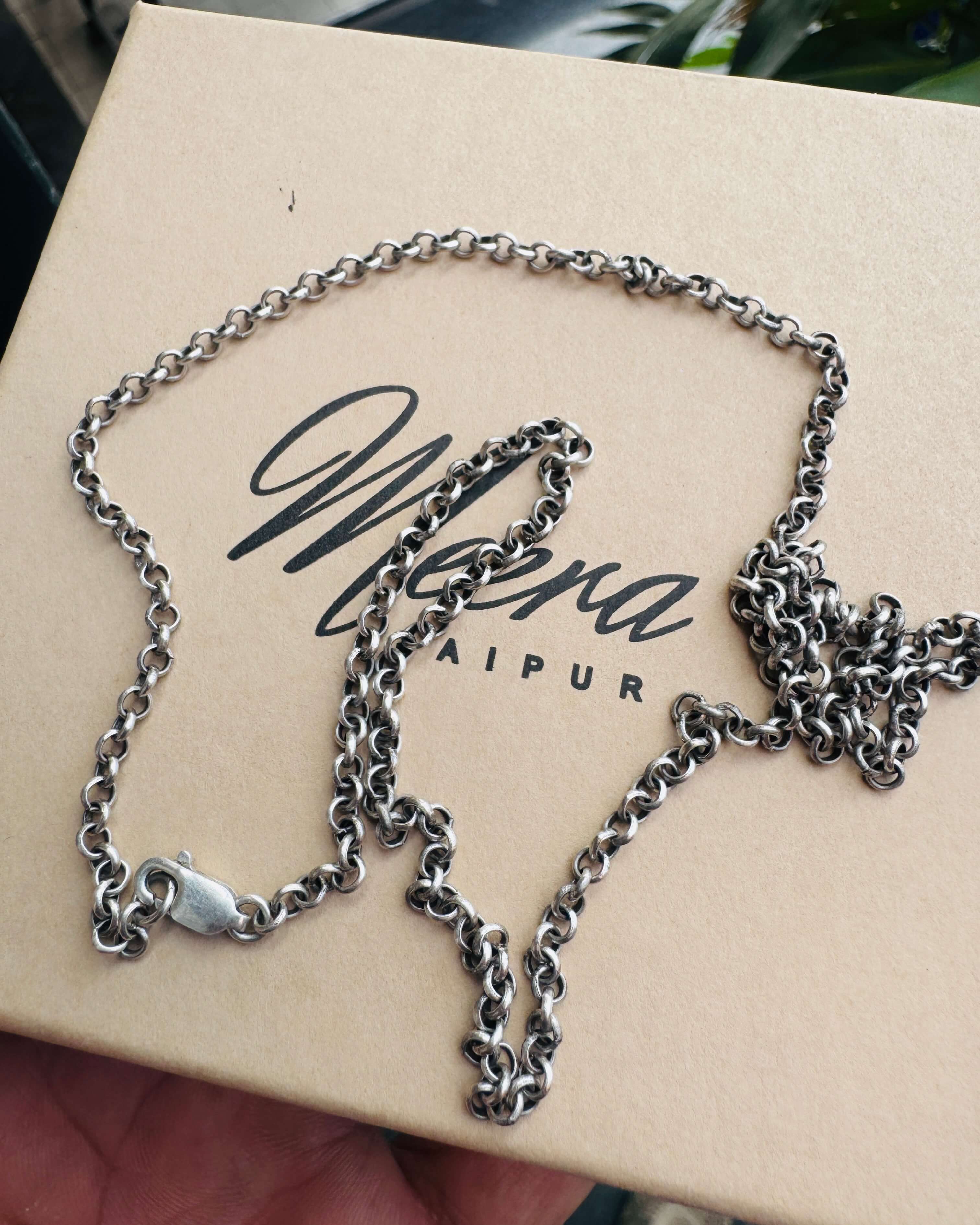 Mens sterling silver link chain - 925 Silver Jewellery Meera Jaipur