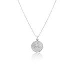 Circle Pave Necklace - 925 Silver Jewellery Meera Jaipur