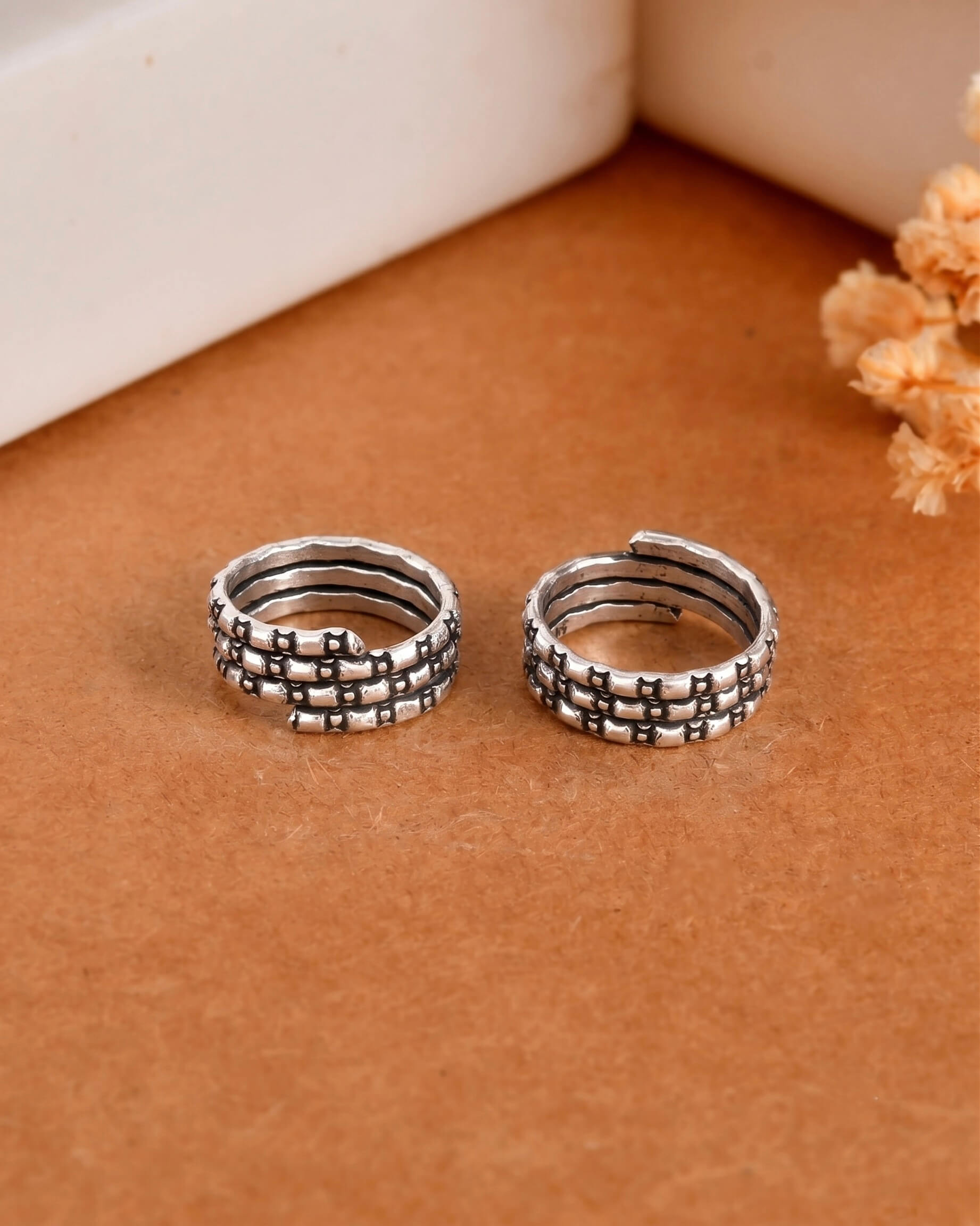 Naaz Triple Band Toe Ring - 925 Silver Jewellery Meera Jaipur