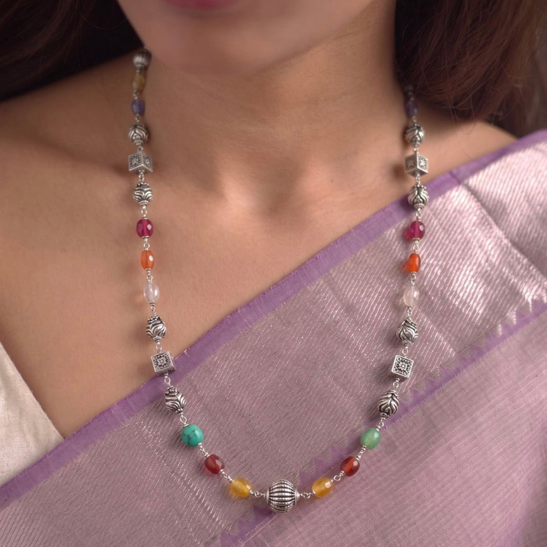 Navrang Necklace 925 sterling silver meera jaipur