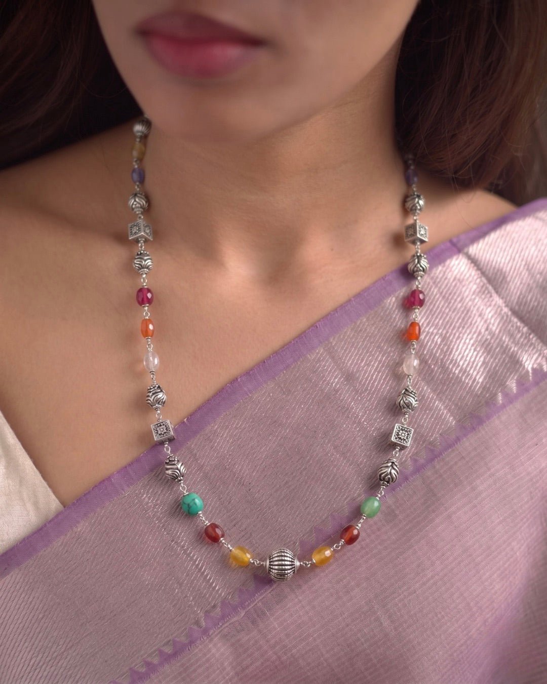 Navrang Necklace 925 sterling silver meera jaipur