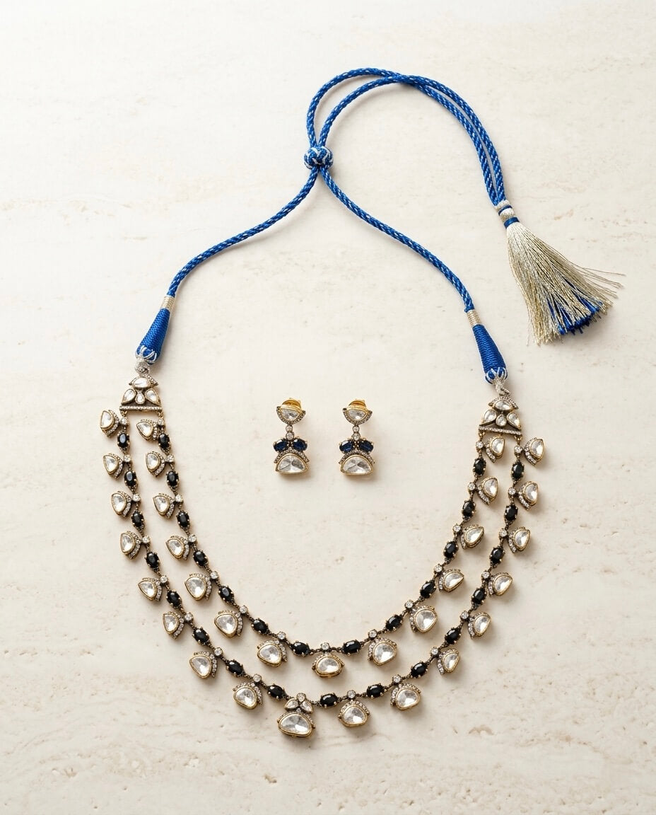 Neel Silver Necklace Set 925 sterling silver meera jaipur