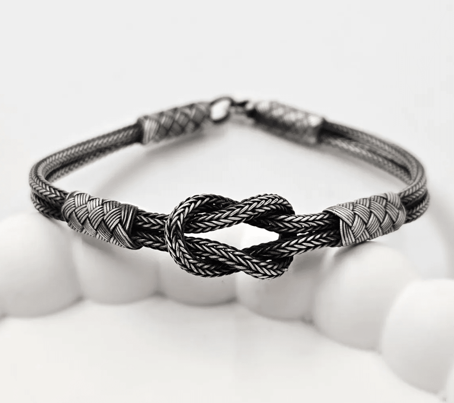Nirvaan Braided Knot Bracelet - 925 Silver Jewellery Meera Jaipur