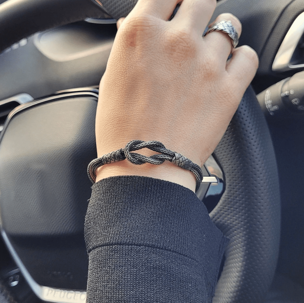 Nirvaan Braided Knot Bracelet - 925 Silver Jewellery Meera Jaipur