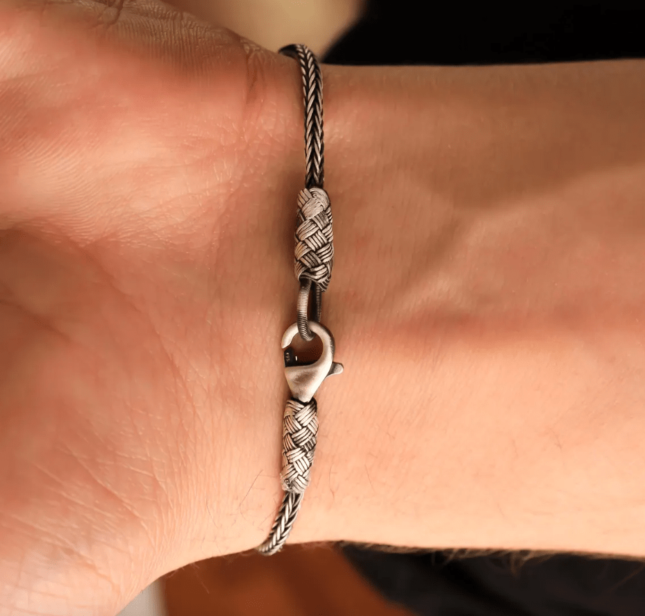Nirvaan Braided Knot Bracelet - 925 Silver Jewellery Meera Jaipur