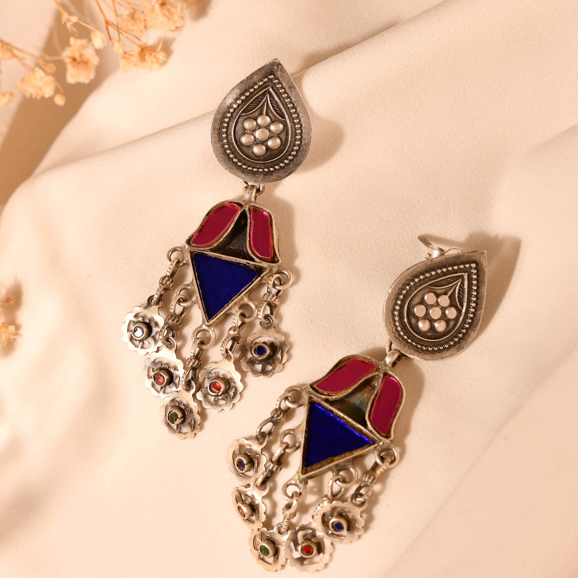 Nitya Silver Earrings 925 sterling silver meera jaipur
