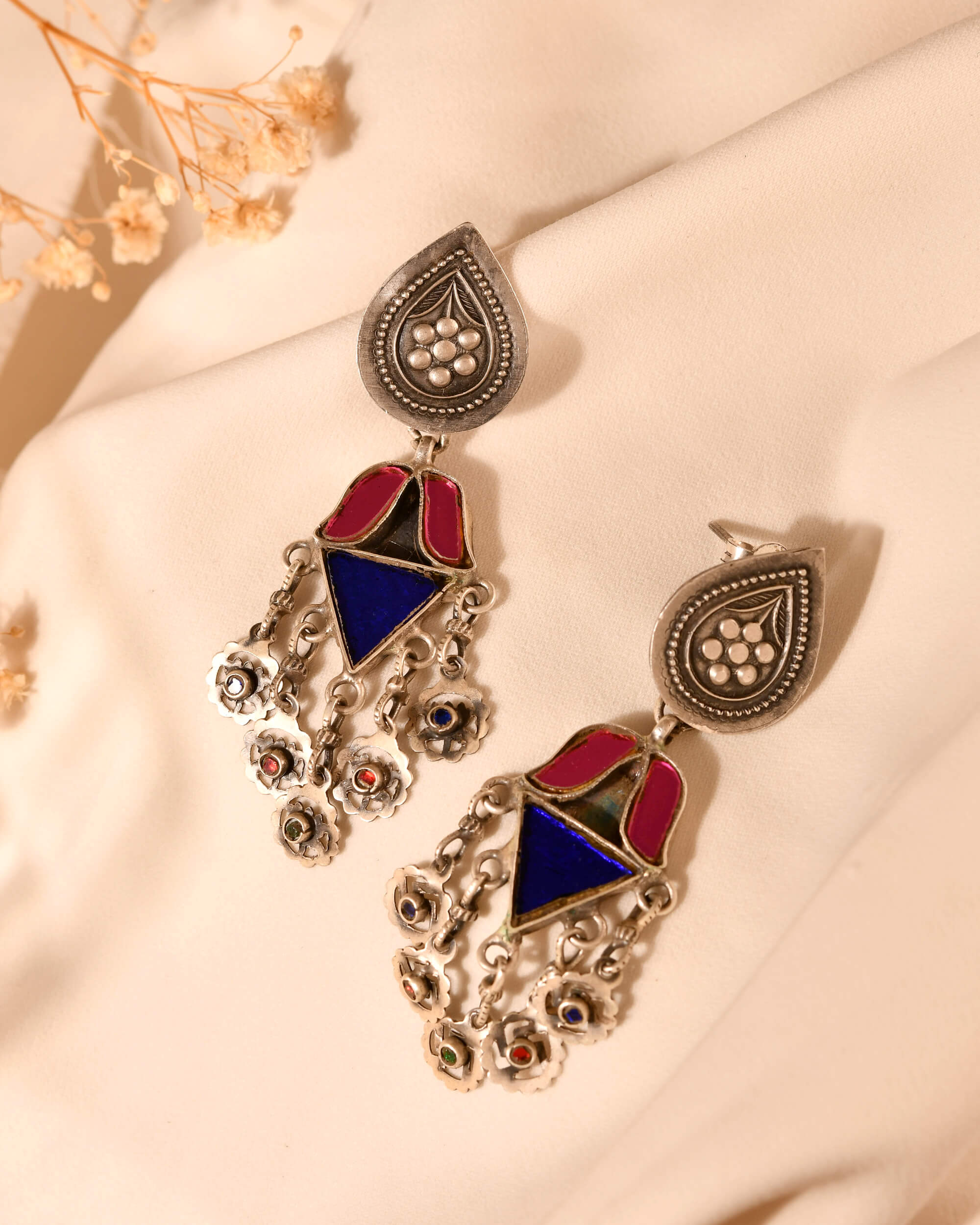 Nitya Silver Earrings 925 sterling silver meera jaipur