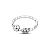 Silver nose pins combo of 4