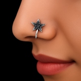 Silver nose pins combo of 4