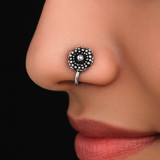 Silver nose pins combo of 4