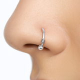 Silver nose pins combo of 4