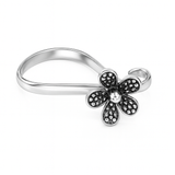 Silver nose pins combo of 4