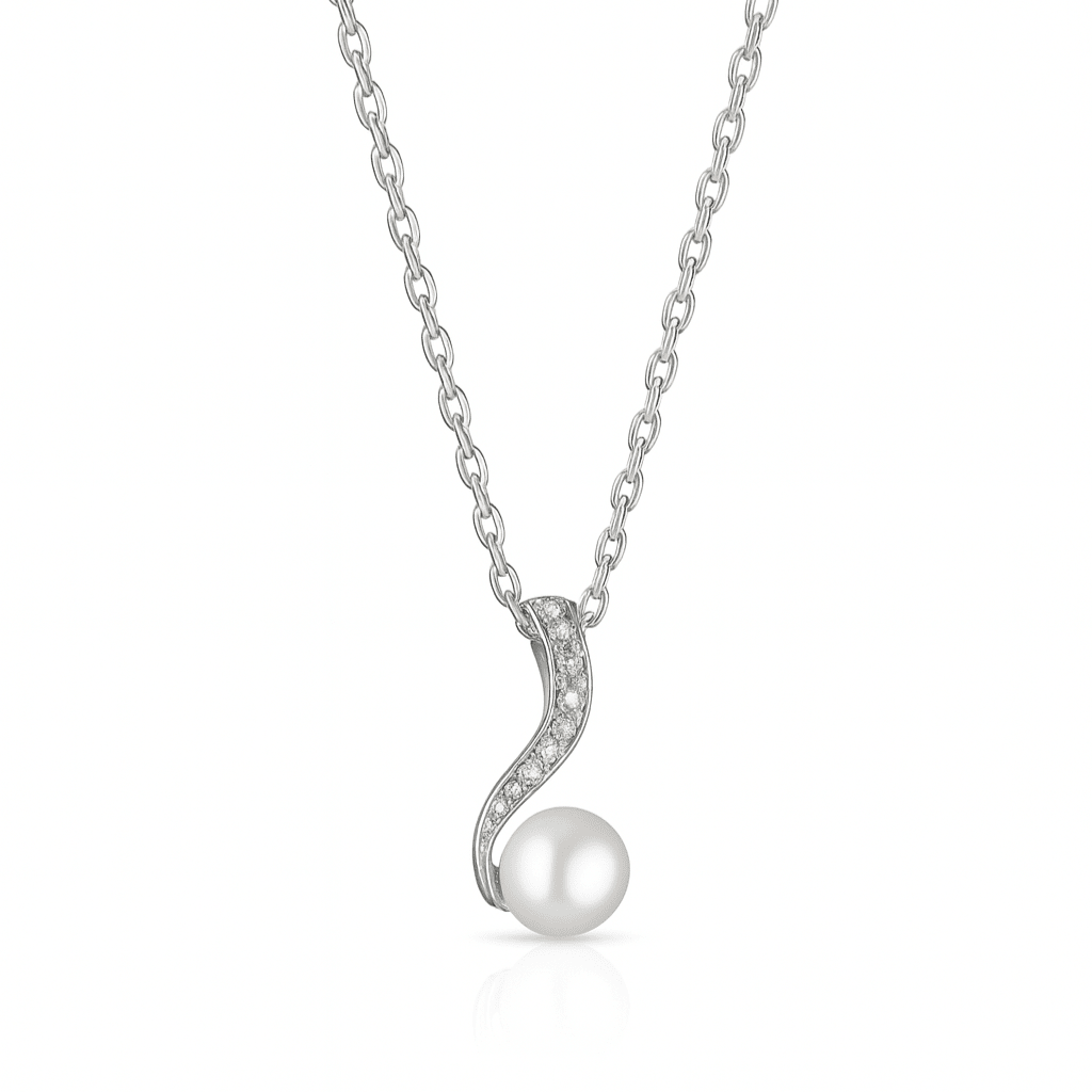 Pearl Wave Pendant - 925 Silver Jewellery Meera Jaipur